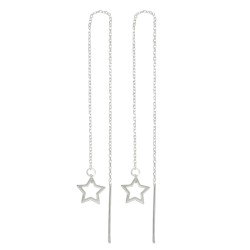 Kolczyki Przewlekane Gwiazdeczki