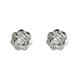 Kolczyki srebrne Różyczki