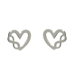 Kolczyki Serce z Nieskończonością