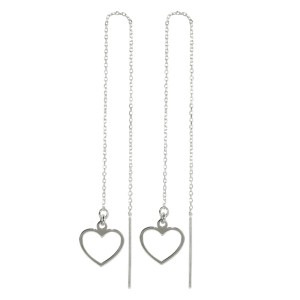 Kolczyki Przewlekane Serca