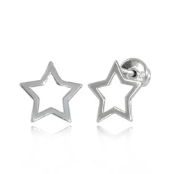 Kolczyki srebrne Wkrętki Gwiazdki Srebro 925