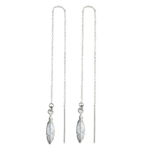 Kolczyki Przewlekane Pióra