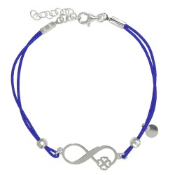 Bransoletka Sznurkowa Nieskończoność Z Koniczyną