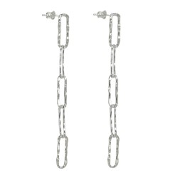 Kolczyki srebrne Moli Młotkowane Ogniwa