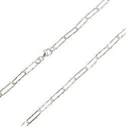 Bransoletka srebrna Moli Młotkowane Ogniwa Spinacz