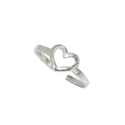 Pierścionek srebrny regulowany Serce