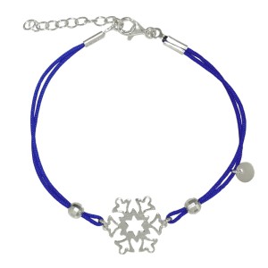Bransoletka Sznurkowa Śnieżynka