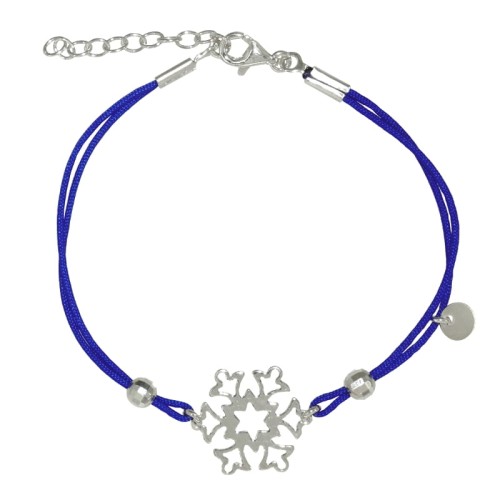 1127-BR-jeweline-srebro-925-bransoletka sznurkowa-bransoletka ze śnieżynką- śnieżynka-płatek śniegu-zima.JPG