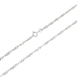 Łańcuszek Srebrny Singapur 040