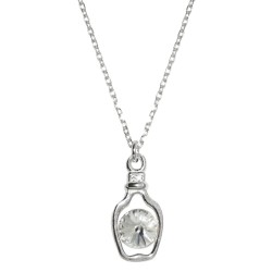 Naszyjnik srebro 925 Butelka z Kryształkiem