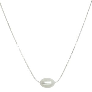 Naszyjnik Srebrny Naturalna Perła