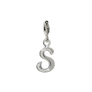Zawieszka Srebrna do bransoletki Charms Litera S