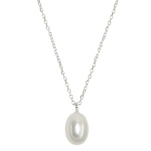Naszyjnik Srebrny Perła Naturalna Kropla