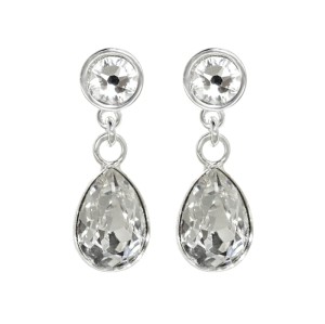 Kolczyki srebrne Wiszące Kryształowe Kropelki 