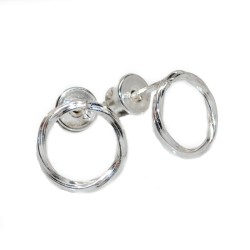 Kolczyki Błyszczące Kółeczka Ring 10mm