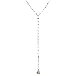 Naszyjnik srebrny Połyskujący Body Chain Serduszko