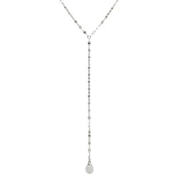 Naszyjnik srebrny Połyskujący Body Chain Łezka Masa Perłowa