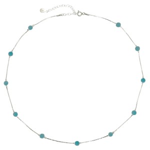 Naszyjnik srebrny Drops Kuleczki Amazonit