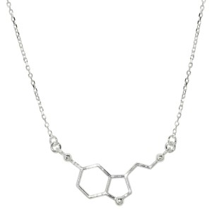 Naszyjnik srebrny Serotonina Wzór Chemiczny