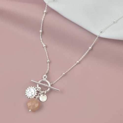 J-032 jeweline naszyjnik srebrny Cebu kamień słoneczny i słońce togle 1.jpg