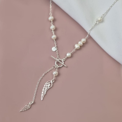 J049 jeweline srebro 925 naszyjnik srebrny perły przewlekany toggle skrzydła 1.jpg