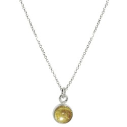 Naszyjnik srebrny Solo z Cytrynem 6mm