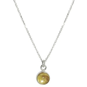 Naszyjnik srebrny Solo z Cytrynem 6mm