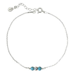 Bransoletka srebrna Natura - Magnezyt