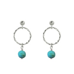 Kolczyki srebrne Natura - Magnezyt