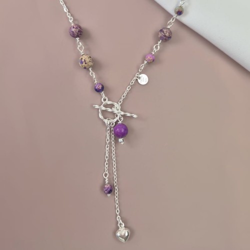 J-071 jeweline- srebro 925 naszyjnik srebrny jaspis cesarski fiolet toggle 1.jpg