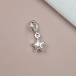 Zawieszka Srebrna do bransoletki Charms Star Gwiazdka