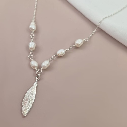 J079 jeweline naszyjnik srebrny  perły naturalne 1.jpg