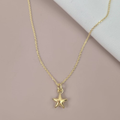 JG007 jeweline srebro 925 naszyjnik srebrny pozłacany gwiazdka 1.jpg