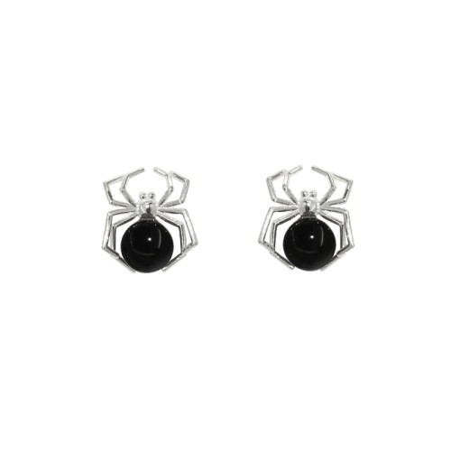 0524KLS-perła swarovski jeweline-srebro-925-kolczyki -srebrne-pająki-perła-sztuczna-1.JPG
