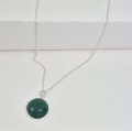 1400KO-AGAT ZIELONY-jeweline srebro-925 naszyjniek srebrny z agatem kamień naturalny 2.jpg