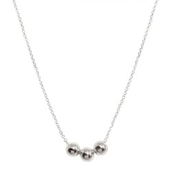 Naszyjnik Srebrny Trzy Kuleczki Srebro 925
