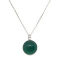 1400KO-AGAT ZIELONY-jeweline srebro-925 naszyjniek srebrny z agatem kamień naturalny 1.JPG