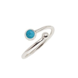 Pierścionek srebrny Fairy Regulowany Turkus Mini