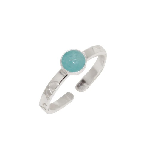 1445PI-AMAZONIT jeweline srebro 925 kamień naturalny pierścionek srebrny z amazonitem Floral 1.JPG