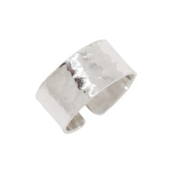 Pierścionek srebrny Silvi regulowany młotkowany szeroki 10mm Srebro 925