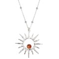 1406 jeweline- srebro 925 naszyjnik srebrny Sun z kamieniem słonecznym 1.JPG