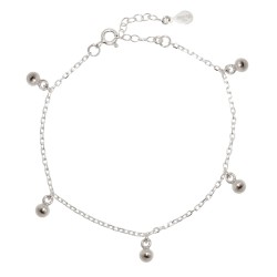 Bransoletka srebrna Wiszące Kuleczki