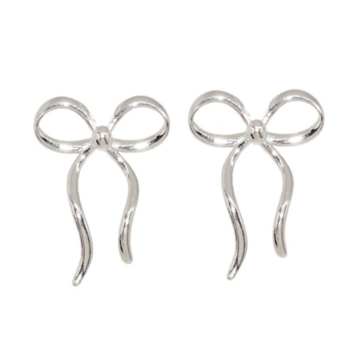 1390KLS jeweline srebro 925 kolczyki srebrne kokardki - 1.JPG