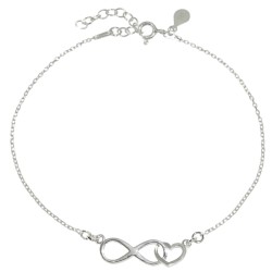 Bransoletka srebrna Infinity Love