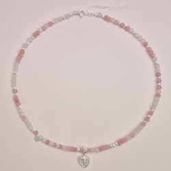 Naszyjnik z agatu, jadeitu i srebra 925 - edycja limitowana