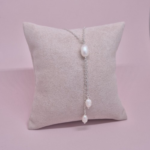 J143 jeweline srebro 925 naszyjnik  srebrny perły perełki 1.jpg