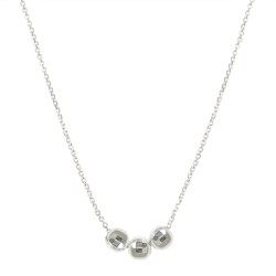 Naszyjnik Srebrny Trzy Kuleczki Disco