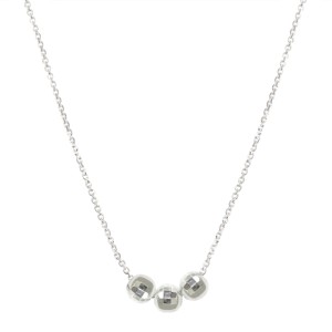Naszyjnik Srebrny Trzy Kuleczki Disco