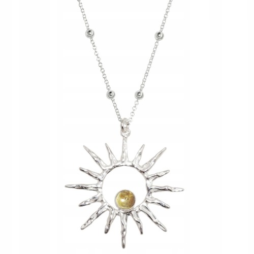 1406 CYTRYN jeweline- srebro 925 naszyjnik srebrny Sun z cytrynem 1.jpg