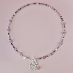 Naszyjnik Aurora turmalinu, kunzytu i srebra 925 - edycja limitowana